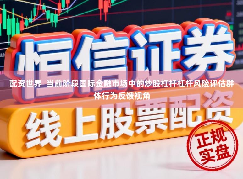 配资世界  当前阶段国际金融市场中的炒股杠杆杠杆风险评估群体行为反馈视角